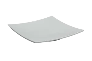 Square Convex Plate 31 White Melamine***100312