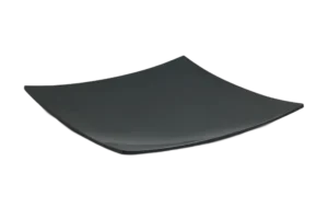 Square Convex Plate 42 Black Melamine***100316B