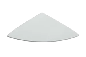 Convex Triangular Plate 28.5 White Melamine***100611