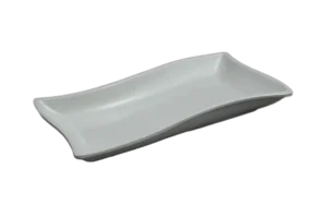 طبق تقديم مموج 23×12×3 ميلامين أبيض ***106609