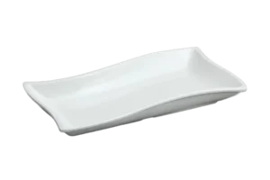طبق تقديم مموج 32×17×4 ميلامين أبيض ***106613