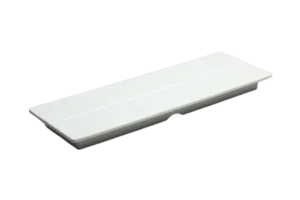 Raised Rectangular Plate, Camo, 33X10.8X2.3, White Melamine***113713