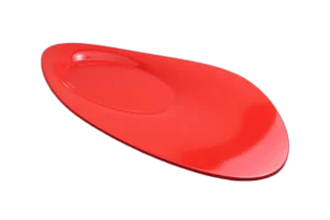 Oval Serving Plate Mandy 53X27X4.5 Red Melamine***124521R