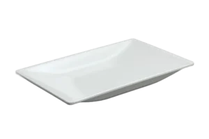 Trapezoid Tray 32X21X3 White Melamine***125112