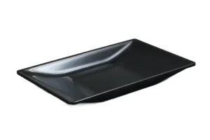 Trapezoid Tray 32X21X3 Black Melamine***125112B