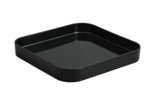 صينية مربعة عميقة 25×25×3 ميلامين أسود ***213810B