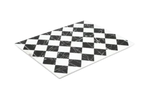 Gastronom Plate 1/2 Raised Melamine Checkers***3226Fpw12