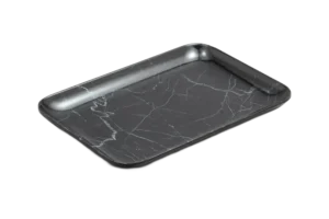 Marble Tray 20.5X11 Black Melamine***404008Bx