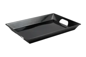 Tray With Handle 46*33.5*5 Black Melamine***405418B