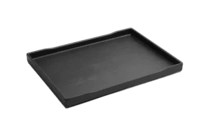 Black Wood-Like Tray For The Room 30X20X2.3 Cm Zen***408612B