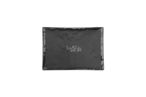 Sela Rectangular Plate 20X14 Cm Skura Black Melamine***409708B