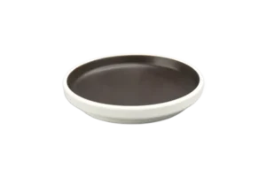 Taiji Round Tray 19 Cm Dark Brown Melamine White***412008Ico