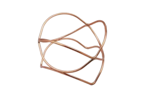 حامل متوسط مموش مطلي بالنحاس ***920606Rc