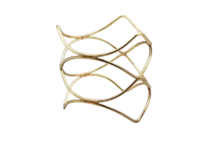 حامل مموج مطلي بالذهب عالي الجودة ***920608Gd