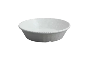 سلة خبز دائرية كبيرة، ميلامين أبيض ***213312