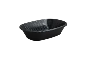 Black Melamine Oval Bread Basket***213411B