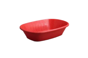 سلة خبز بيضاوية من الميلامين الأحمر ***213411R