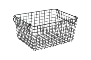 سلة شبكية حديدية 1/2 قطر 16 سم أسود ***960206B