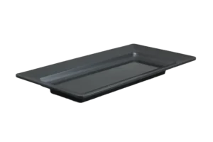 طبق تقديم مستطيل 44.5×22 سم، ميلامين أسود ***100118B
