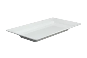 طبق تقديم مستطيل 49.5×27.5 سم، ميلامين أبيض ***100120