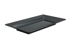 طبق تقديم مستطيل 49.5×27.5 سم، ميلامين أسود ***100120B