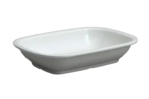 طبق عميق مستطيل، اقتصادي، 18 × 25، ميلامين أبيض ***101910