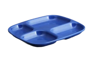 طبق مقسم مربع اقتصادي 24X26 بلاستيك ميلامين أزرق ***102210Bl