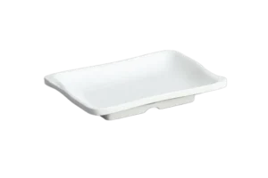 طبق مستطيل 14×10 سم ميلامين أبيض ***102606