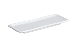 طبق مستطيل 25.5×10 سم ميلامين أبيض ***102810