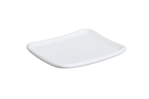 صحن مربع 14×12 سم ملامين أبيض ***103106