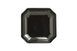 Daisy Plate 19X19X2.6 Black Melamine***114808B