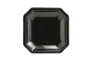 Daisy Plate 22.8X22.8X3 Black Melamine***114809B