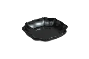 Deep Kalmia Plate 15X15X3 Black Melamine***114906B
