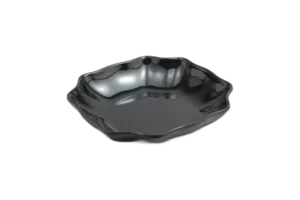 Deep Kalmia Plate 18X18X3.7 Black Melamine***114907B