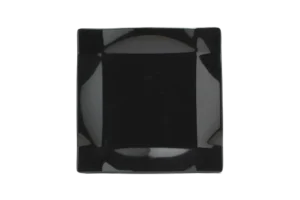 طبق مربع بنفسجي 20 سم، ميلامين أسود***115508B