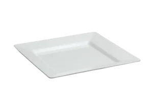 طبق تقديم مربع 25.5 سم حواف ميلامين أبيض ***118810