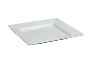 طبق تقديم مربع 30 سم حواف ميلامين أبيض ***118812