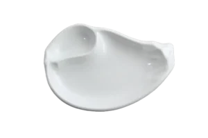 طبق باذنجان مع صلصة 22 سم ميلامين أبيض ***121209