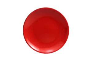 Crescent Plate 20 Cm Red Melamine***122608R