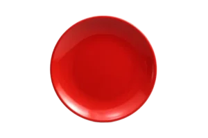 Crescent Plate 23 Cm Red Melamine***122609R