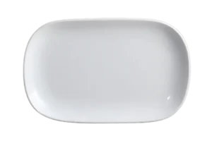 طبق مستطيل 14×21 سم ميلامين أبيض ***123008