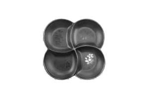 كاباريه نونثابوري مقسم إلى 4 25.5×19 سم سكورا ميلامين أسود***126185B