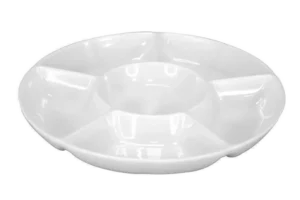 كاباريه 6 أقسام كاموما 30 سم ميلامين أبيض***214312