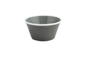 12.5*6.7 Gray Enamel-Like Dish With White Melamine Stripe***2209052