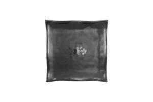 طبق صخري مربع 24.8 سم سكورا ميلامين أسود***410210B