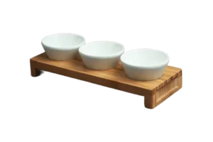 Bamboo Bunk Bed Set 29X11 And 3 Bowls (207204)***70110401