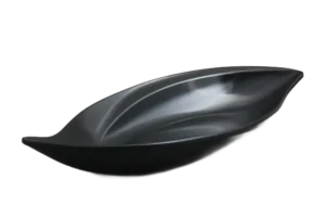 طبق تقديم ضخم على شكل ورقة 50X24X7 ميلامين أسود***100720B