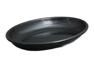 Oval Serving Bowl 50X36X7 Black Melamine***107020B
