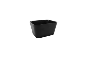 Gamma Rectangular Bowl 15.1X12.4X8 Black Melamine***114503B