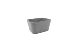 Gamma Rectangular Bowl 15.1X12.4X8 Dotted Gray Melamine***114503Gs